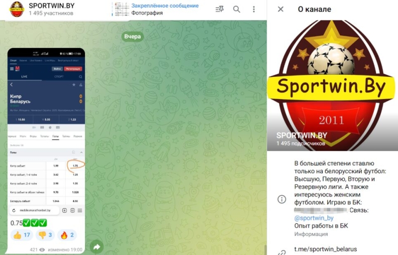 SPORTWIN.BY — ставки на белорусский футбол, отзывы