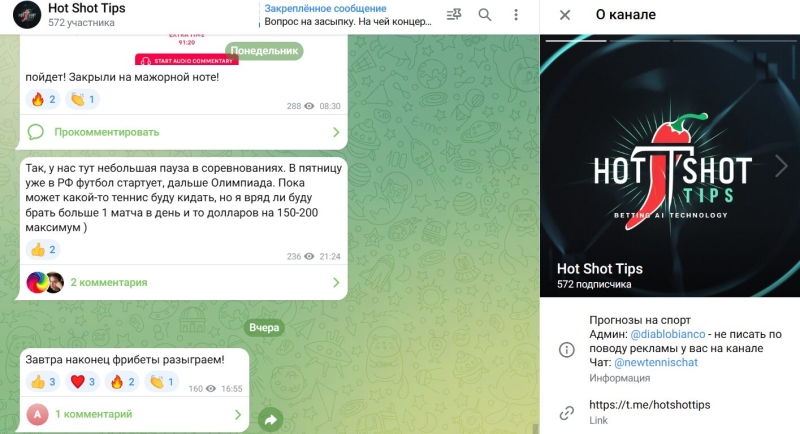 Hot Shot Tips — проверка спортивных прогнозов, отзывы