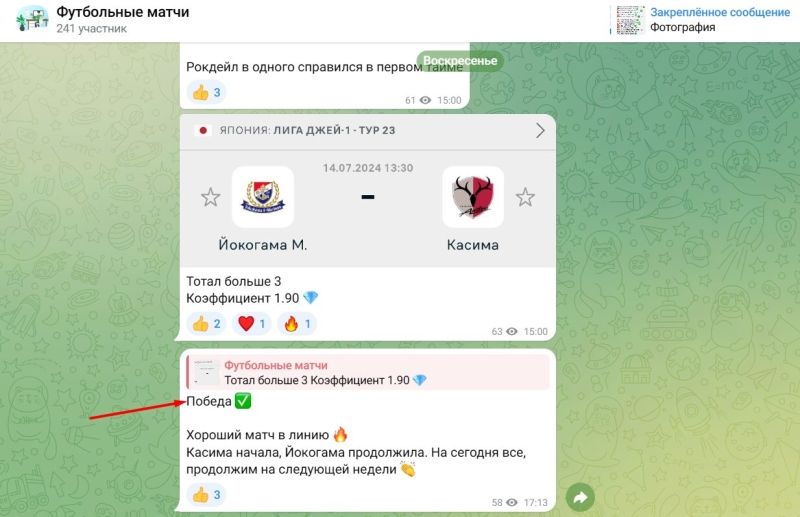 Телеграм-канал с прогнозами Футбольные матчи: обзор, отзывы